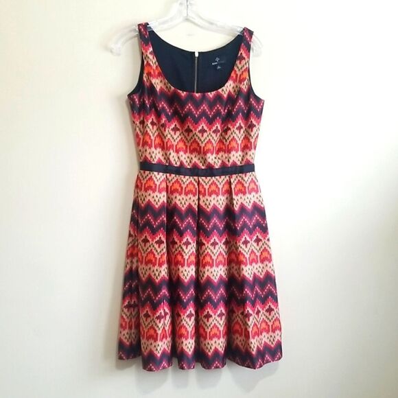 Ronni Nicole Black Multicolored Printed Cocktail Dress Sz 4 - Picture 4 of 11